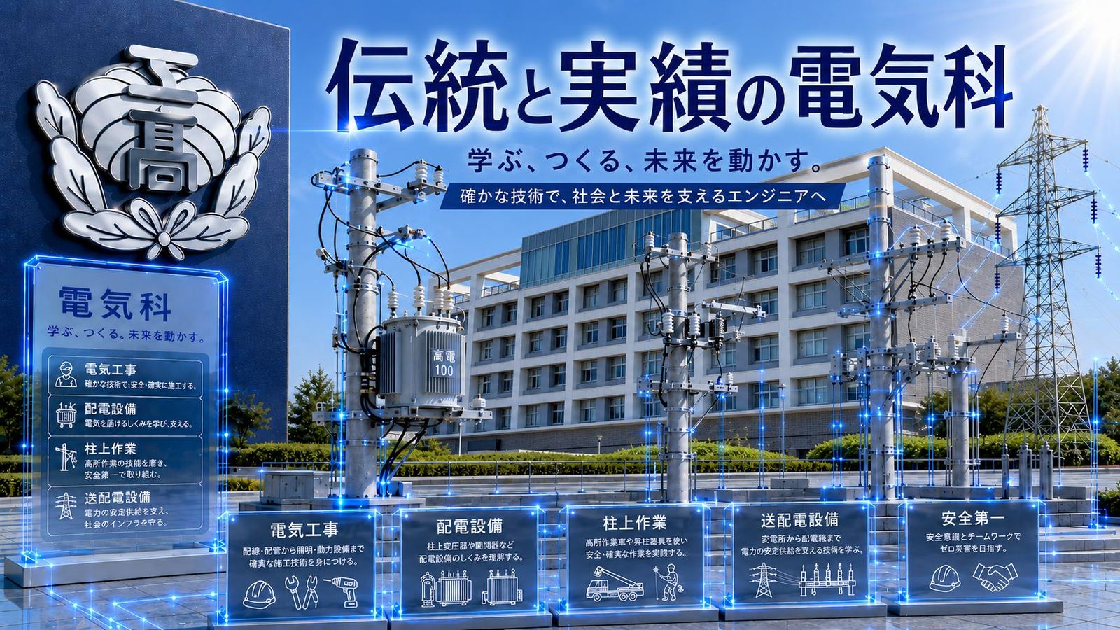 配電・送配電を学ぶ実習設備