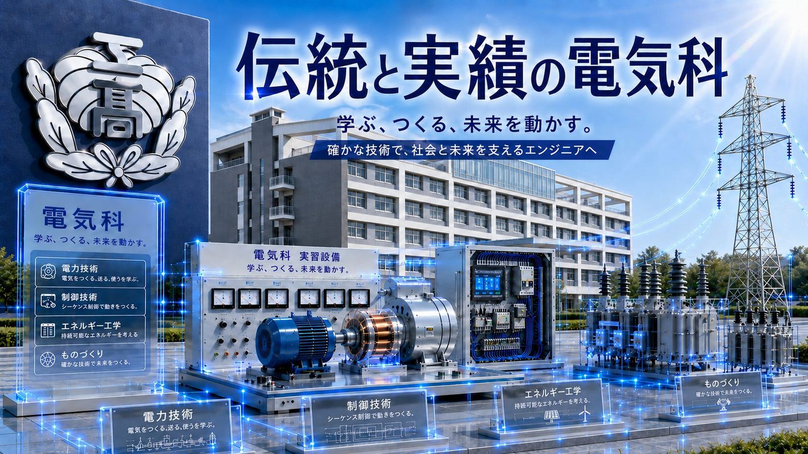 和歌山工業高校電気科のものづくり実習を紹介するイメージ画像