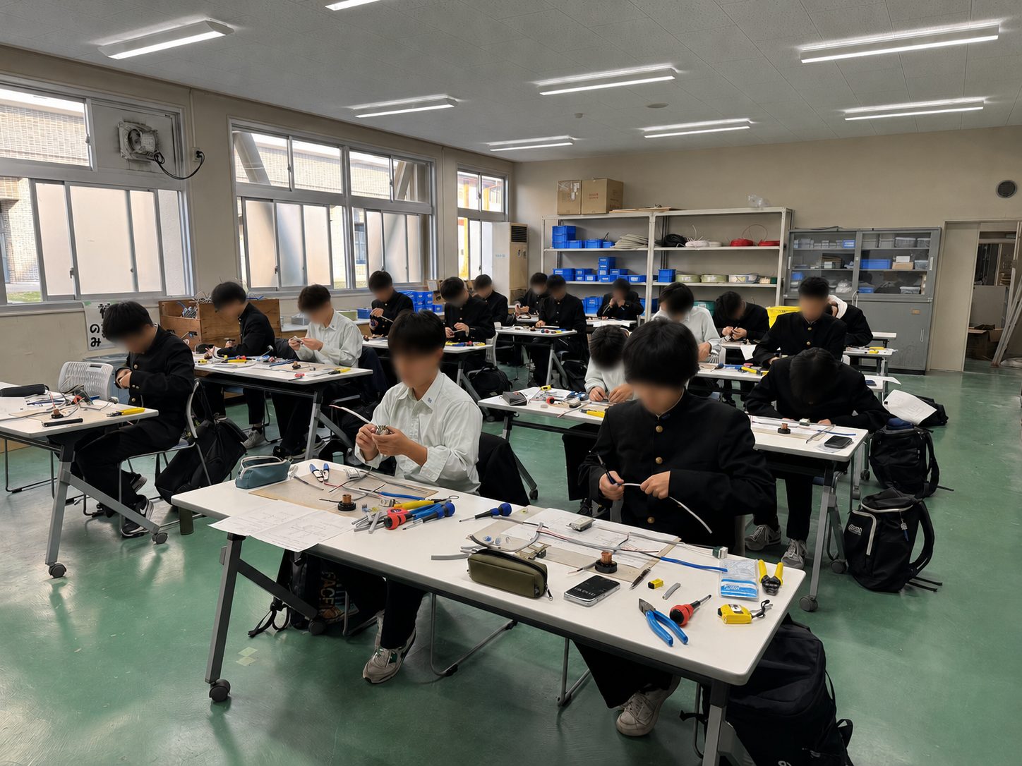第二種電気工事士技能補習の加工済み写真